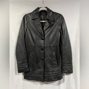 Vintage black leather Women’s jacket 4